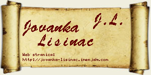 Jovanka Lisinac vizit kartica